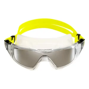 Aqua Sphere Zwembril Vista Pro Silver Titanium Mirrored Lens Transparant & Geel AS0190130