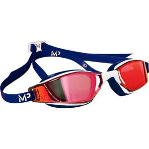 Aqua Sphere Zwembril Xceed Multilayer met Rode Lens Wit & Blauw AS139230