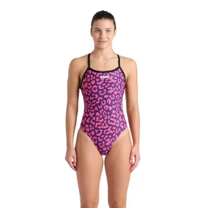 Arena Badpak Dames Printed Challenge Back Fuchsia & Multi