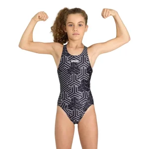 Arena Badpak Meisjes Kikko Pro Tech L Zwart & Multi