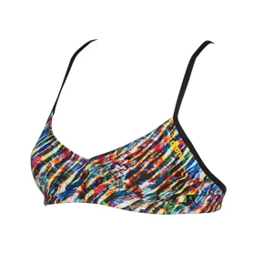 Arena Bandeau Live Bikini Top Zwart & Multi