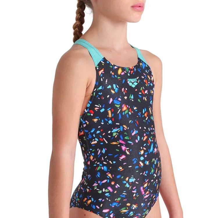 Arena Confetti Swim Pro Back Meisjesbadpak Zwart & Multi - Afbeelding 2