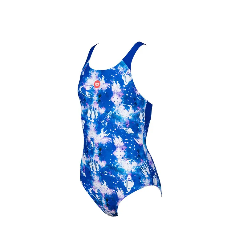Arena Badpak Blauw Crazy Aliens Swim Pro Back Meisjes AF004755-800 - Afbeelding 2