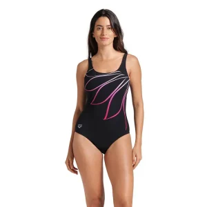 Arena Giorgia Badpak Squared Back Zwart & Roze