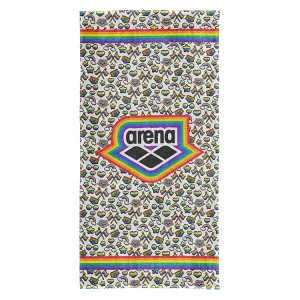 Arena Pride Badhanddoek Wit & Multi