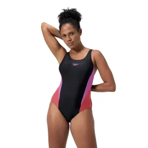 Speedo Badpak Zwart & Violet Colourblock Muscleback