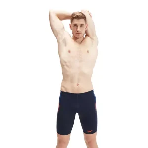 Speedo Jammer Heren Tech Panel Navy & Oranje