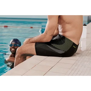 Speedo Jammer Heren Tech Panel Zwart & Lime 804512G813