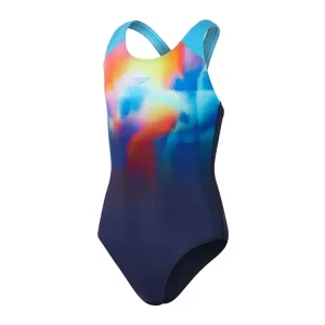 Speedo Meisjesbadpak Digital Placement Splashback Navy & Multi