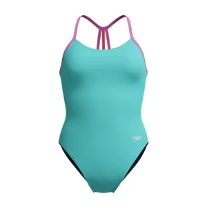 Speedo Meisjesbadpak Solid Lane Line Back Arctic Glass