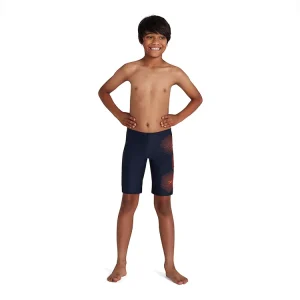 Speedo Tech Placement Jammer Navy & Fluo Tangerine