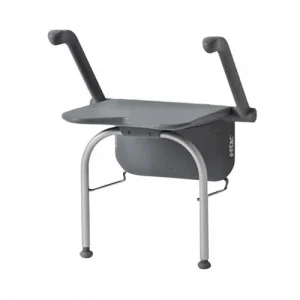 Relax douchezitting – met armsteunen en steunpoten – volcan grey