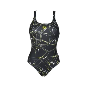 Arena Swim Pro Water Badpak Zwart & Geelgroen AF001188-500-S