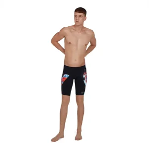 Speedo V-Cut Jammer Zwart Endurance+ Placement Digital & Multi 810851D855
