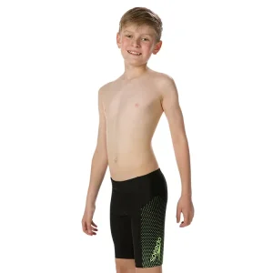 Speedo Aquashort Jongens Gala Logo Panel Zwart & Geel